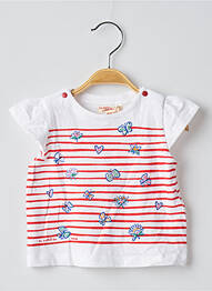 T-shirt coupe droite manches courtes blanc DU PAREIL AU MÊME fille