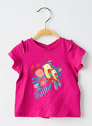 T-shirt coupe droite manches courtes rose DU PAREIL AU MÊME fille