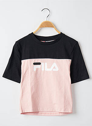 T-shirt coupe cintrée manches courtes rose FILA fille