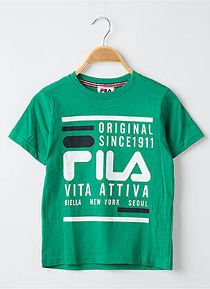 T-shirt tissage jersey manches courtes vert FILA garcon