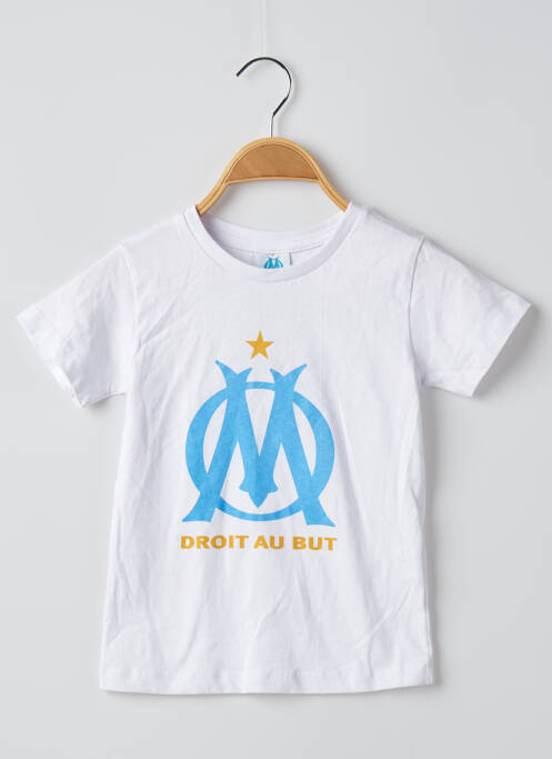 T-shirt blanc OLYMPIQUE DE MARSEILLE pour garçon