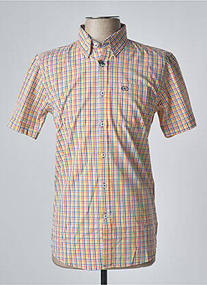 Chemise manches courtes coupe cintrée jaune DAMART homme