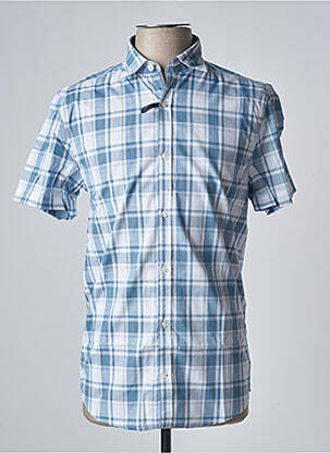 Chemise manches courtes coupe cintrée bleu DAMART homme