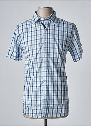 Chemise manches courtes coupe cintrée bleu DAMART homme