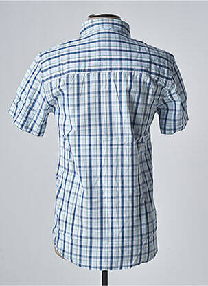 Chemise manches courtes imprimé carreaux bleu DAMART homme