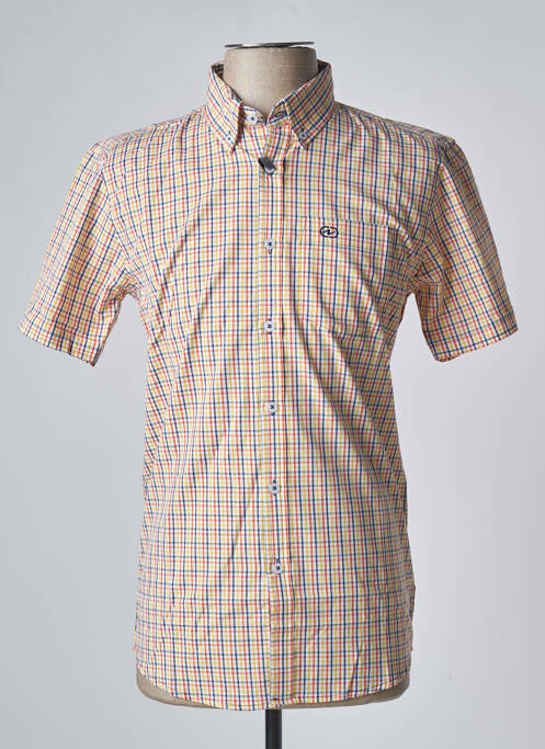 Chemise manches courtes coupe cintrée jaune DAMART homme