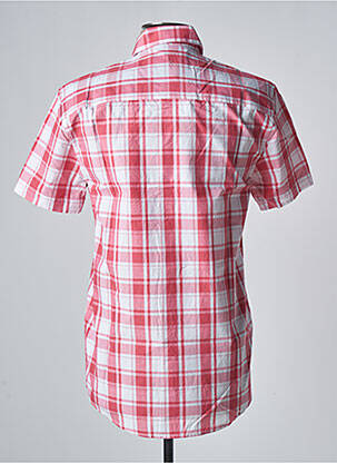 Chemise manches courtes imprimé carreaux rouge DAMART homme