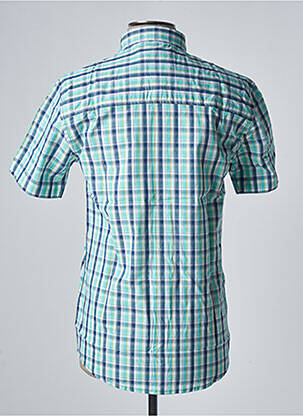 Chemise manches courtes imprimé carreaux bleu DAMART homme