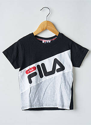 T-shirt tissage jersey manches courtes noir FILA garçon