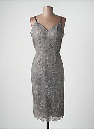 Robe mi-longue sans manche sans manche gris CHIC CHIC femme