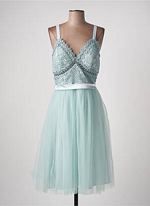 Robe mi-longue coupe fluide sans manche bleu CHIC CHIC femme