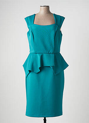 Robe mi-longue sans manche sans manche vert FASHION NEW YORK femme