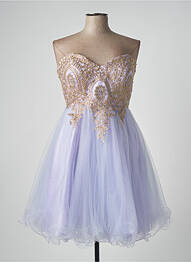 Robe courte sans manche sans manche violet FRANCE MODE femme