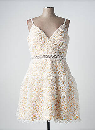 Robe mi-longue sans manche sans manche beige NANA COUTURE femme