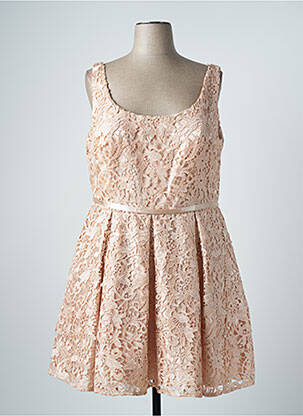 Robe mi-longue sans manche sans manche beige FRANCE MODE femme