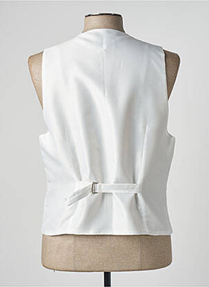 Gilet sans manche effet matière satinée blanc GUY LAURENT homme