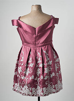 Robe courte fermeture zippée au dos sans manche violet CHIC CHIC femme