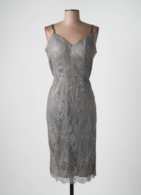 Robe mi-longue sans manche sans manche gris CHIC CHIC femme
