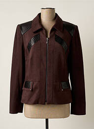 Veste casual tissage suedine marron CHRISTINE LAURE femme