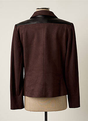 Veste casual tissage suedine marron CHRISTINE LAURE femme