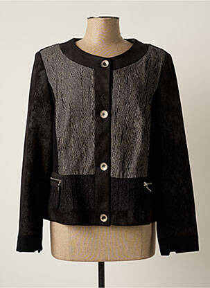 Veste casual epaulette noir CHRISTINE LAURE femme