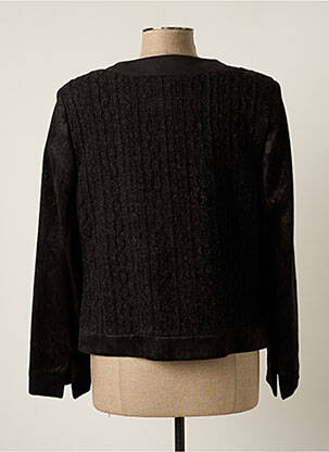 Veste casual epaulette noir CHRISTINE LAURE femme