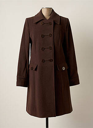 Manteau long marron JEAN DELFIN pour femme
