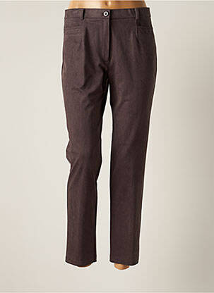 Pantalon slim taille normale taille normale marron CHRISTINE LAURE femme