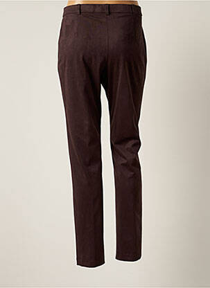 Pantalon slim taille élastique taille normale marron CHRISTINE LAURE femme
