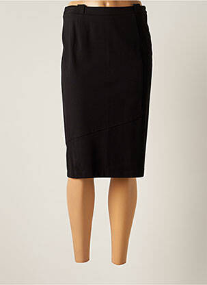 Jupe mi-longue taille normale noir CHRISTINE LAURE femme