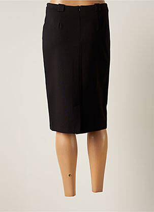 Jupe mi-longue taille normale noir CHRISTINE LAURE femme