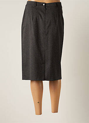 Jupe mi-longue taille normale gris CHRISTINE LAURE femme