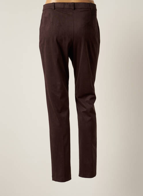 Pantalon slim taille élastique taille normale marron CHRISTINE LAURE femme