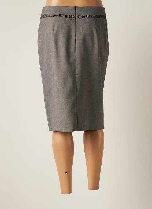 Jupe mi-longue gris CHRISTINE LAURE pour femme