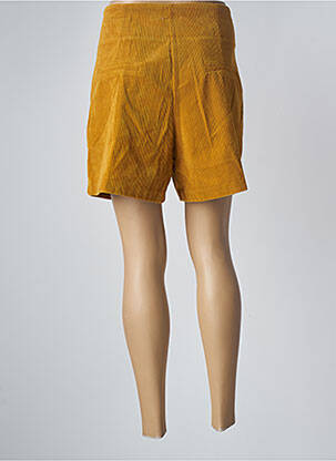 Short fermeture zippée sous rabat avec crochet taille normale jaune ARTLOVE femme
