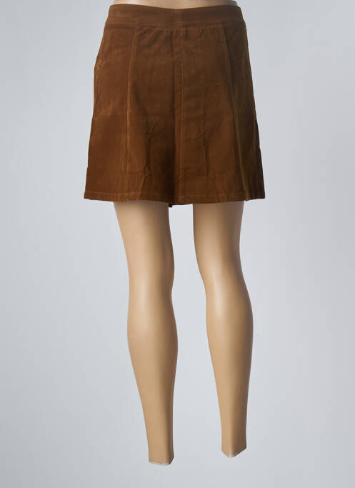 Jupe courte marron LA PETITE ETOILE pour femme