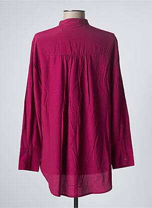 Chemisier tissage popeline manches longues rose ESPRIT femme