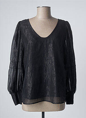 Top coupe fluide manches longues noir ESPRIT femme