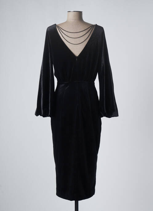 Robe mi-longue manches longues manches longues noir ESPRIT femme