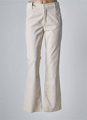 Pantalon flare stretch taille normale beige HAPPY femme