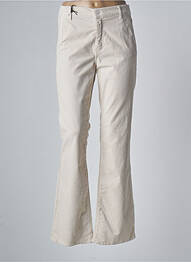 Pantalon flare stretch taille normale beige HAPPY femme