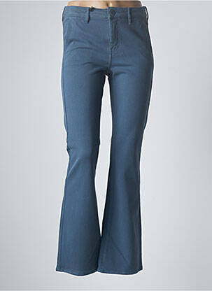 Pantalon flare stretch taille normale bleu HAPPY femme