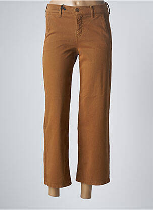 Pantalon 7/8 stretch taille normale marron HAPPY femme