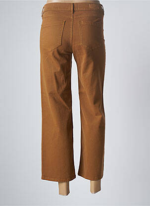 Pantalon 7/8 stretch taille normale marron HAPPY femme