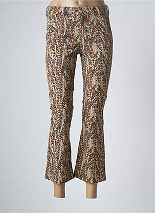 Pantalon 7/8 stretch taille normale beige HAPPY femme