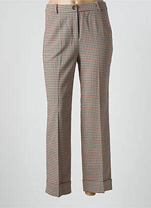 Pantalon droit stretch taille normale beige ESPRIT femme