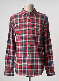 Chemise manches longues poches poitrine rouge WHITE STUFF homme