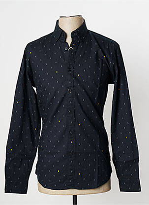 Chemise manches longues imprimé fantaisie bleu EDC homme
