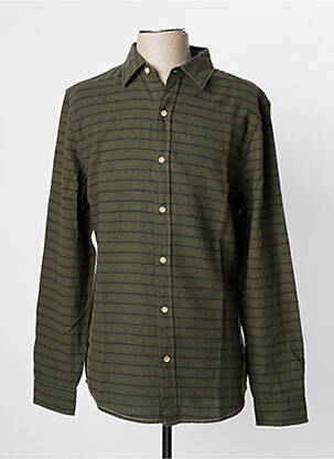 Chemise manches longues imprimé rayures vert WHITE STUFF homme