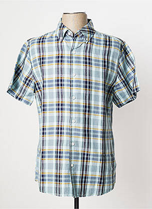 Chemise manches courtes imprimé écossais bleu WHITE STUFF homme